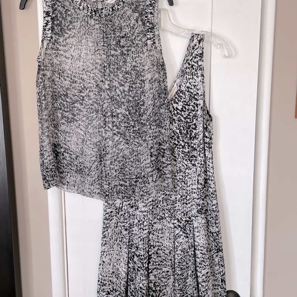 Rebecca Taylor dress/top duo! Knee length can be worn separate or together!